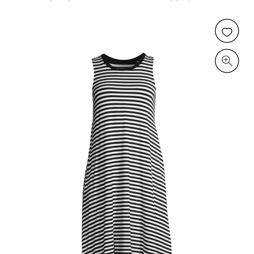 Black and White Striped Sleeveless Dress